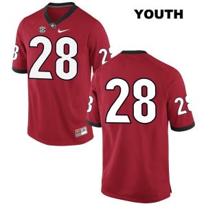 Youth Georgia Bulldogs NCAA #28 KJ Smith Nike Stitched Red Authentic No Name College Football Jersey YTM4854ZM